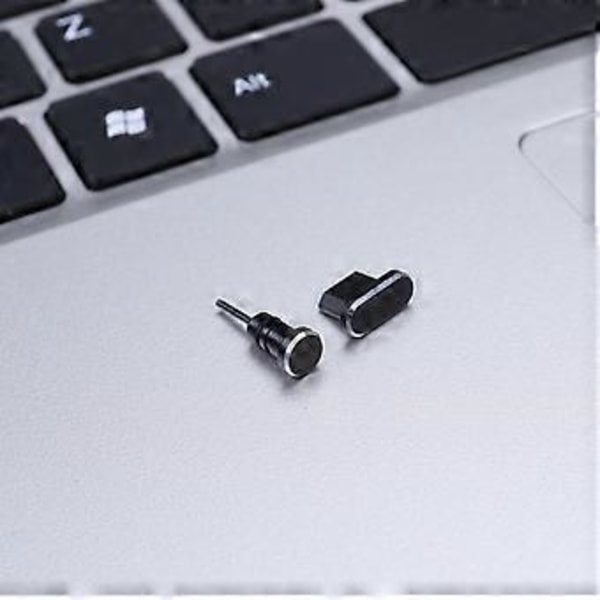 2 stk./sett 3,5 mm hodetelefonkontakt Anti-støvplugg og Micro USB-portplugg for Android-telefoner Galaxy S7/ S7 Edge/ Motorola Moto G5 Plus/ Galaxy J7 2016/ Xpe