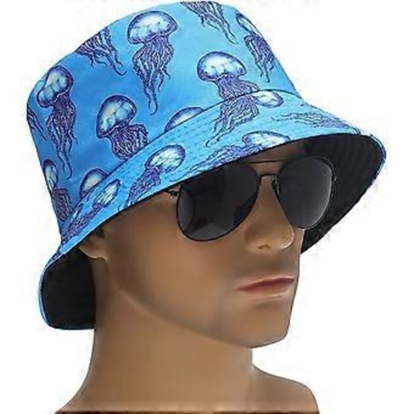 Dam Tribal Geometriskt Graffiti Tryck Canvas Bucket Hatt Fiskarhatt