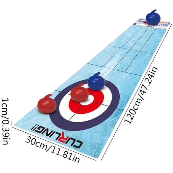 Bordcurling - Curlingbordspel Kit för Vuxna - Bordsspel Fu