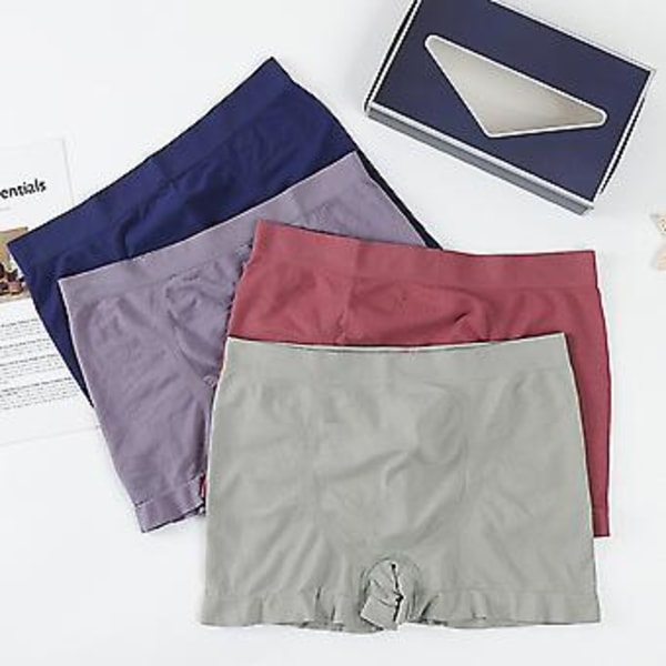 Män Boxers Elastisk Solid Färg Midja Andningsbar U Konvex Antiseptisk Underkläder Bulge Pouch Män Underbyxor Inner Wear Kläder (Marinblå)