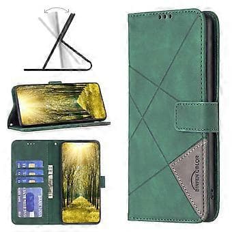 BINFEN COLOR BF05 til Infinix Note 40 etui stativ pung PU læder geometrisk telefoncover (stil B)
