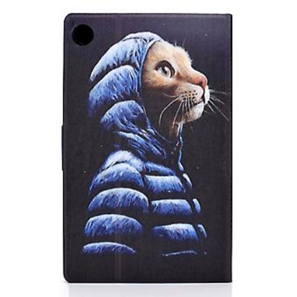 Læder Tablet Etui Til Samsung Galaxy Tab A9+ (Lille Gul Kat)