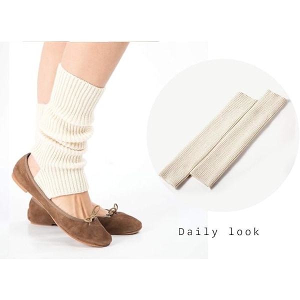 Dame og pige strikkede leggings gaiter sokker til dans ballet yoga