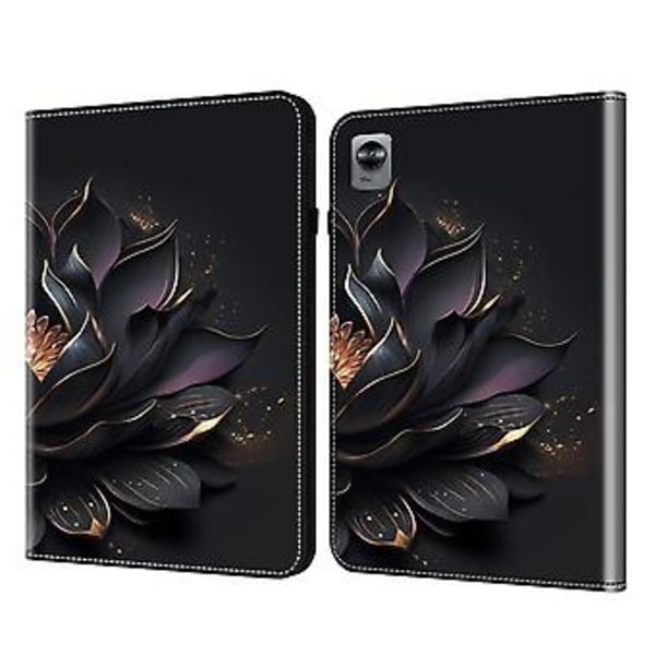 Maltet Cover i Malet Læder til Xiaomi Redmi Pad 10.61 (Lilla Lotus)
