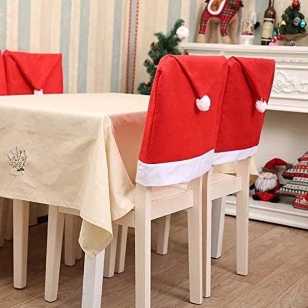 Julstolsöverdrag, set med 6 julstolsöverdrag julstolar