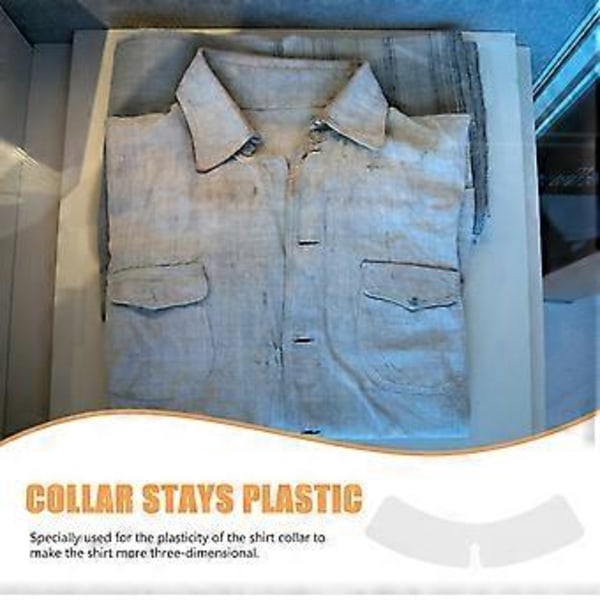 100 st Skjortkrage Stöd Praktiska Kragfixeringar Plast Kragstöd