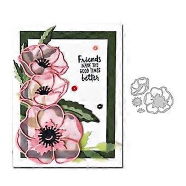 3D Blomster Metallstansar Schabloner Scrapbooking DIY Album Stämpel Papper Prägling