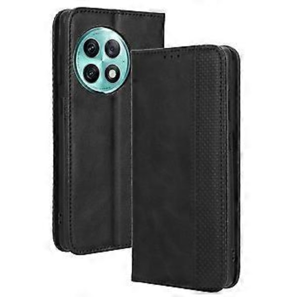 For OnePlus Ace 2 Pro 5G Retro PU Læderetui Stødsikkert Wallet Stativ Telefon Cover (Style D)