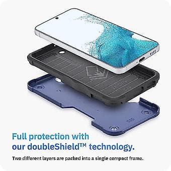 Series - (för Samsung Galaxy S21) - doubleShield Skyddande Skal - blå
