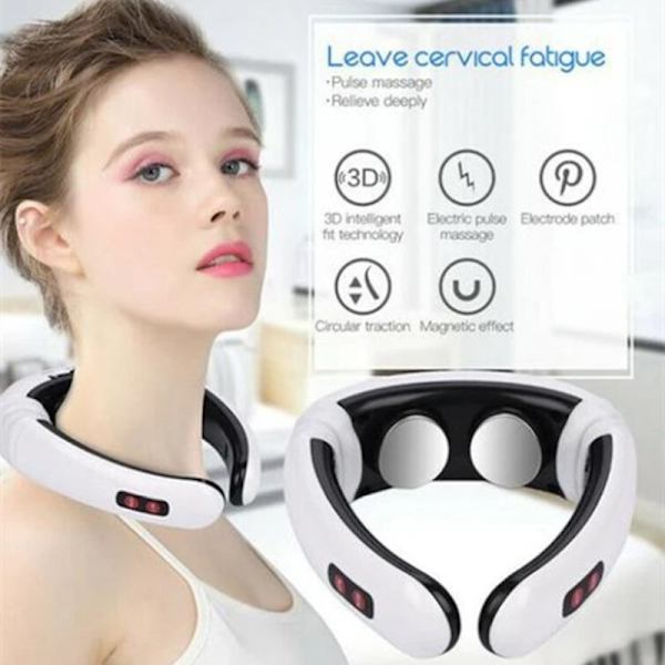 3D elektrisk nackmassageapparat - Bärbar 6-läges justerbar 15 hastighet c
