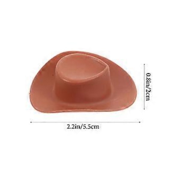 10 st Plast Mini Western Cowboyhattar Miniatyrhattar Dockhus Cowboyhattar