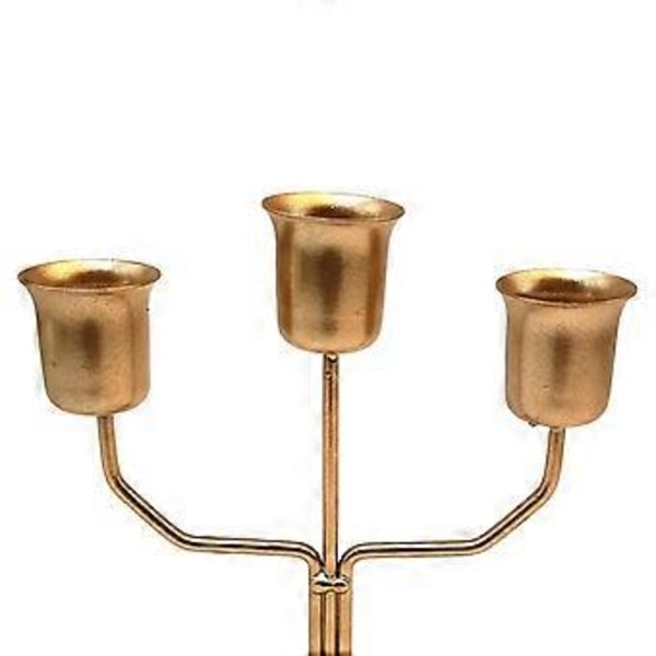 3-armet Lysestake Jern Kreativ Lysestakeholder for Spisebord Bar Bryllup Soverom Hjemmedekorasjon (Stil B)