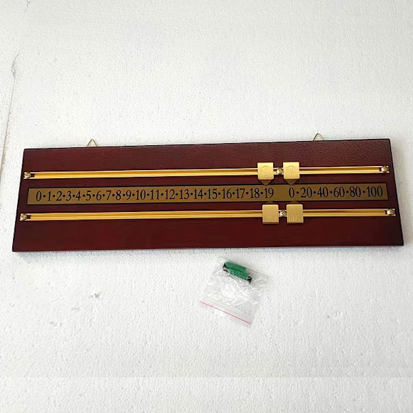 Biljard Scoreboard Scoreboard med Solid Brass Marker, Biljard