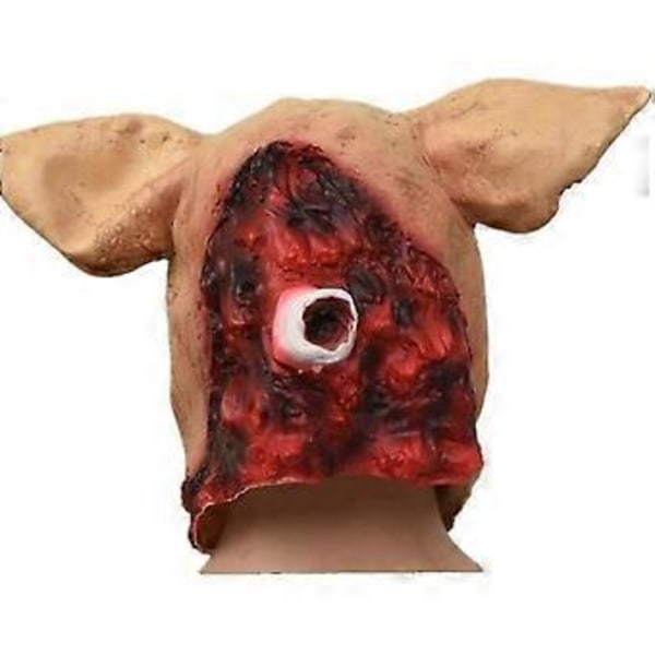 Läskig Gris Mask Grishuvud Halloween Dekor Skräckmask Läskig Djurhuvudbonad Halloween Dekor