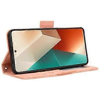 Til Xiaomi Redmi Note 13 5G Deksel Slank-Passform PU-skinn Telefonstativ Deksel Lommebok