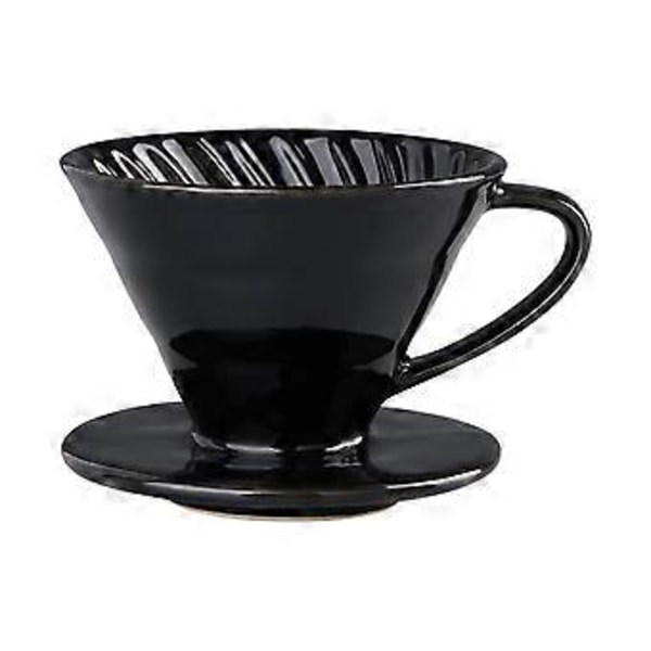 Keramisk kaffefilterhållare för 2-kopps bryggning, konformad design