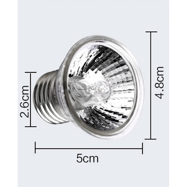 50W Varmepære Akvarium Solbad Lampe Krybdyrlampe Glødelampe