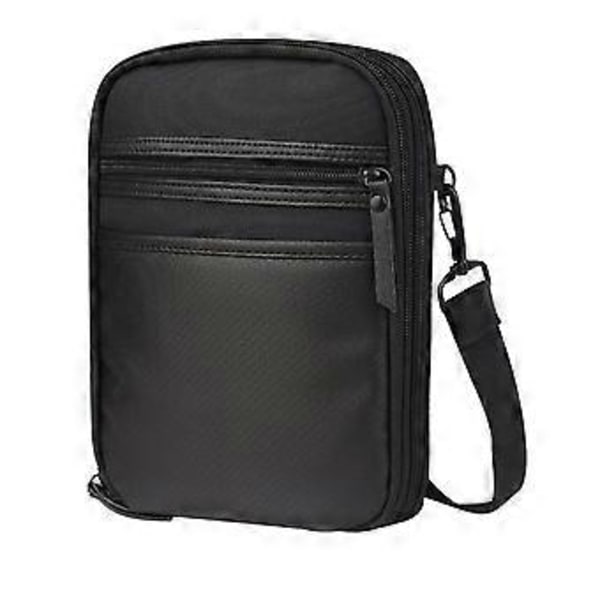 Vattentät midjeväska för män PU-läder Crossbody-väska Taktisk bröstväska Militär axelväska Casual bältesväska