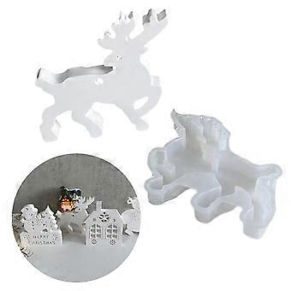 Jule Epoxy Resin Forme Håndlavede Ornamentforme Resin Støbeform DIY Vedhængsforme til Håndlavede Håndværk