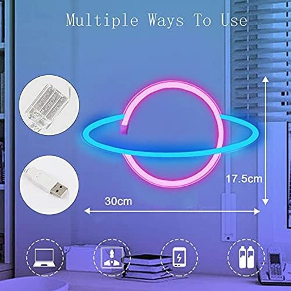 Planète Enseignes Au Néon,Batterie Lampe Neon Light Lumière Led
