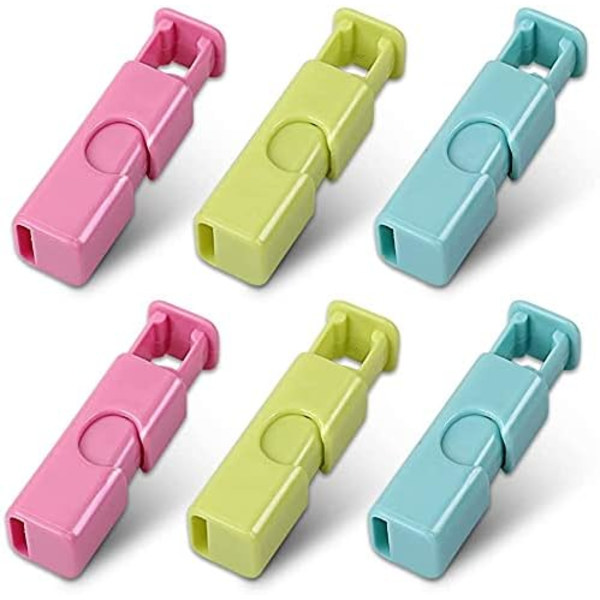 Set med 6 brödpåsklämmor (slumpmässig färg)