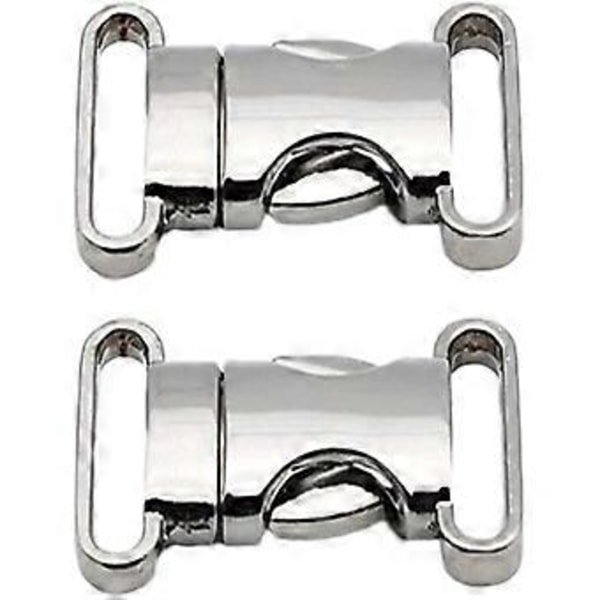 2 st Metall Sidospännen Justerbara Snabbspännen DIY Hantverkstillbehör (Svart)(Silver)