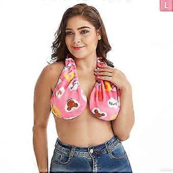 Håndklæde BH Badehåndklæde Hængende Omkring Nakken Indpakket BH Stor Barm Hængende Omkring Nakken Håndklæde BH A(L Multicolor)