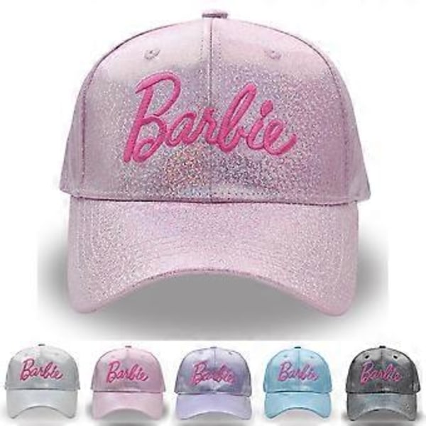 Dam & Flickor Barbie Laser Basebollkeps Sommar Höst Rosa Bokstav Broderad Justerbar Snapback Hatt (Rosa)
