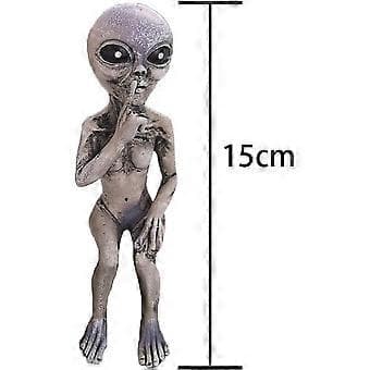 Alien Statue Havepynt, Rumvæsen Havepynt, Halloween Dekoration Resin Kunst Figur