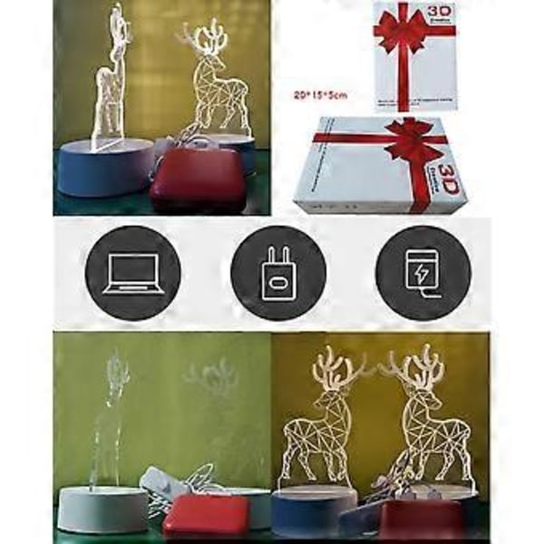 3D Mini Nattelys, Barnehage Plugg-Inn LED-Belysning, Jentegave, Månelampe, Bordlampe, Lykkekatt
