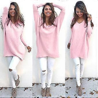 hmwy-dame lang sweater (L Pink)