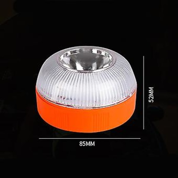 Nödljus v16 Homologerad dgt Godkänd Bil Nödljus Fyr Uppladdningsbar Magnetisk Induktions Stroboskoplampa ( )