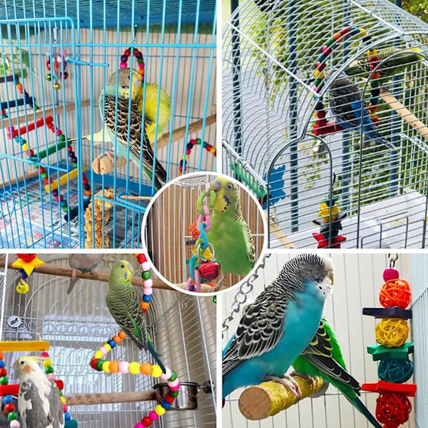 7 kappaletta papukaijalelua Häkkilelut Lelut pienille ja keskikokoisille linnuille