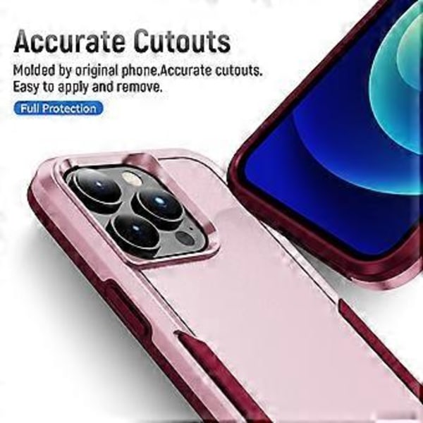 Skyddande mobilskal för iPhone 15 Pro, PC+TPU, stötsäkert, anti-fall, baksida (Stil H)
