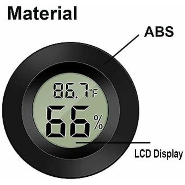 Mini Digital LCD Termometer Hygrometer Luftfuktighet Temperaturmätare Inomhus Testare( )
