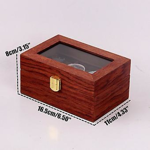 Lyxig klockbox i trä med 3 fack, displayfodral, smyckesförvaring (1)