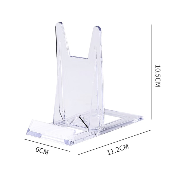 10 PCS Transparent Adjustable Presentation Stand Plate Holders Plastic Display Clear Easels Book Dis