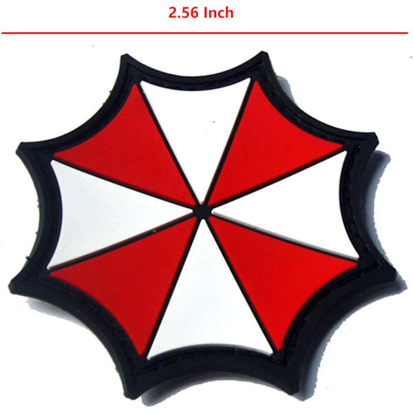 2 stk. Resident Evil Umbrella Corporation PVC-patch-badges