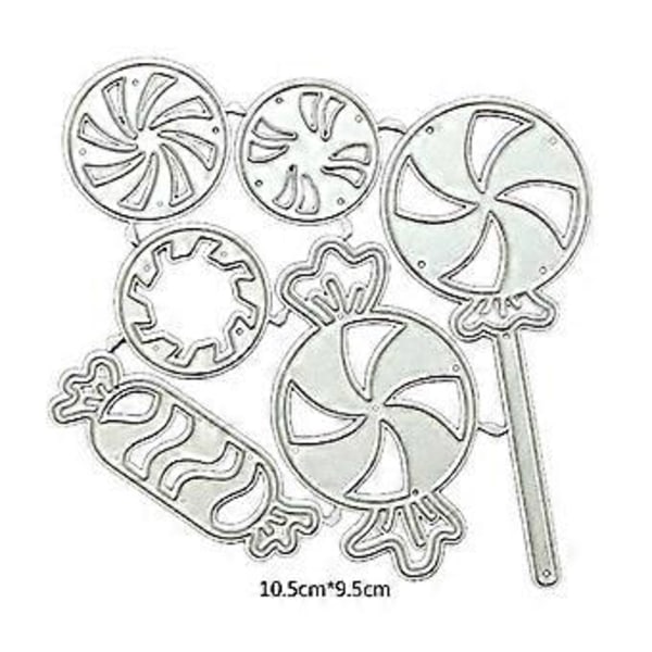 Lollipop-godteri Metallstans for Scrapbooking, Stencil, Utskjæring, Kort, Preget