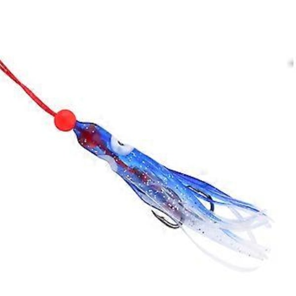 Pimeässä hohtavat laserruiskutetut pehmeät matosyötit kalastukseen (Sininen 80g)