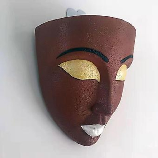 Hot salg! Blomsterpotter Statuer Hode Ansiktsplanter Unik Kreativitet For Planter Blomster Hageutstyr (Svart)
