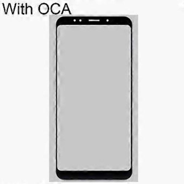 Ytre linse med OCA for Xiaomi Redmi 5 Plus (Svart)