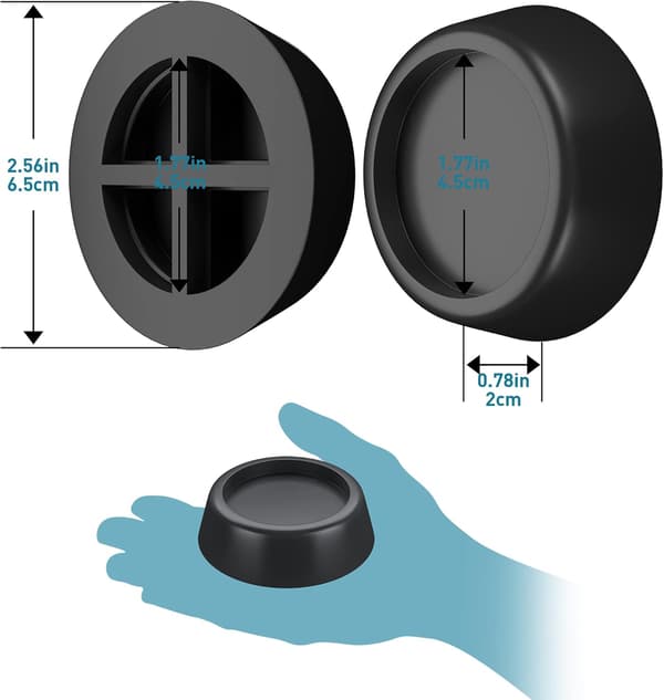 4 stk. Anti-vibrationsfødder til vaskemaskine