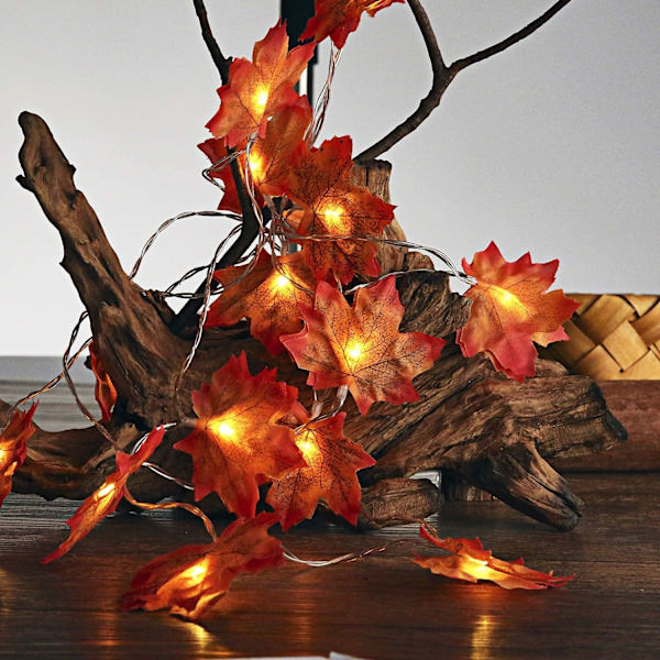 1PC Lönnlöv ljusslinga 3M 20 LED för jul Halloween,