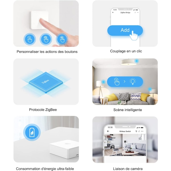 Zigbee trådløs lysbryter, opprett smarte scener, utløs Connec