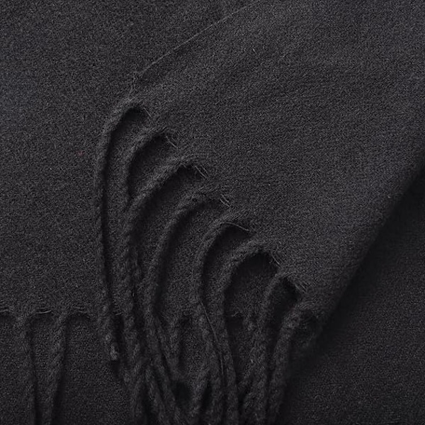 Dametøjsscarf Langt Sjal Vinter Tyk Varmt Strikket Stort Tartan Sjal