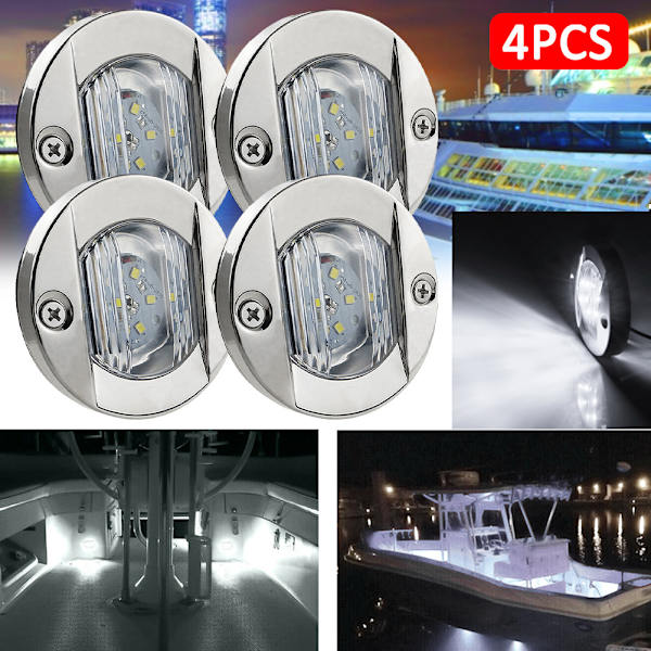 Interiör Kabin Belysning 6LED 12V Rund Båtlampa för Yachter (Vit)