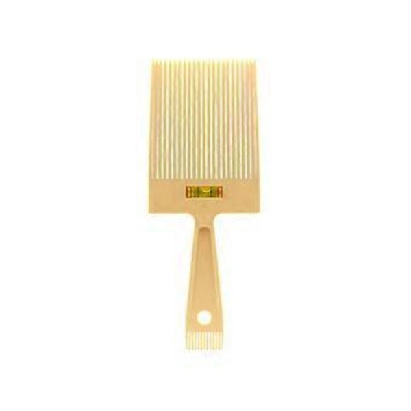 Dubbelsidig Platt Topp Kam Platt Topp Styling Kam med Exakt Vattenpass, Beige