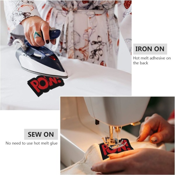 15 stycken coola designade broderade strykjärnspåsar, broderade S