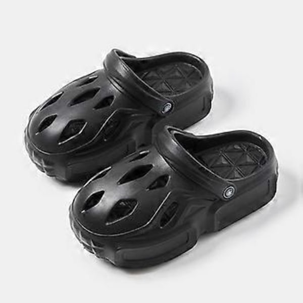 Sommerslippers EVA Sklisikre Sandaler Myke Tykksålede Hullsko For Kvinner (38 39 Svart)